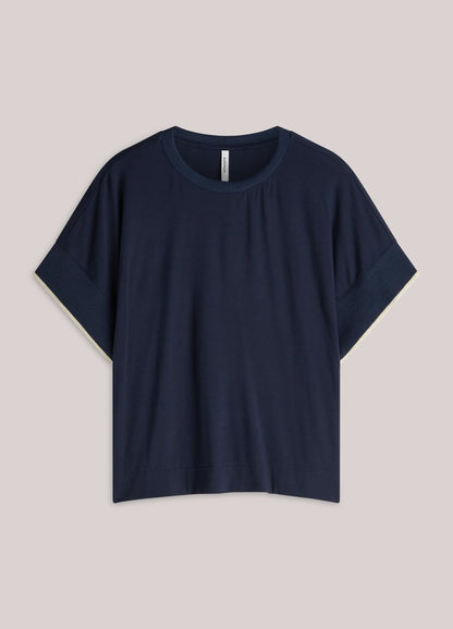 Summum - Top with lurex trim - Blue Noir