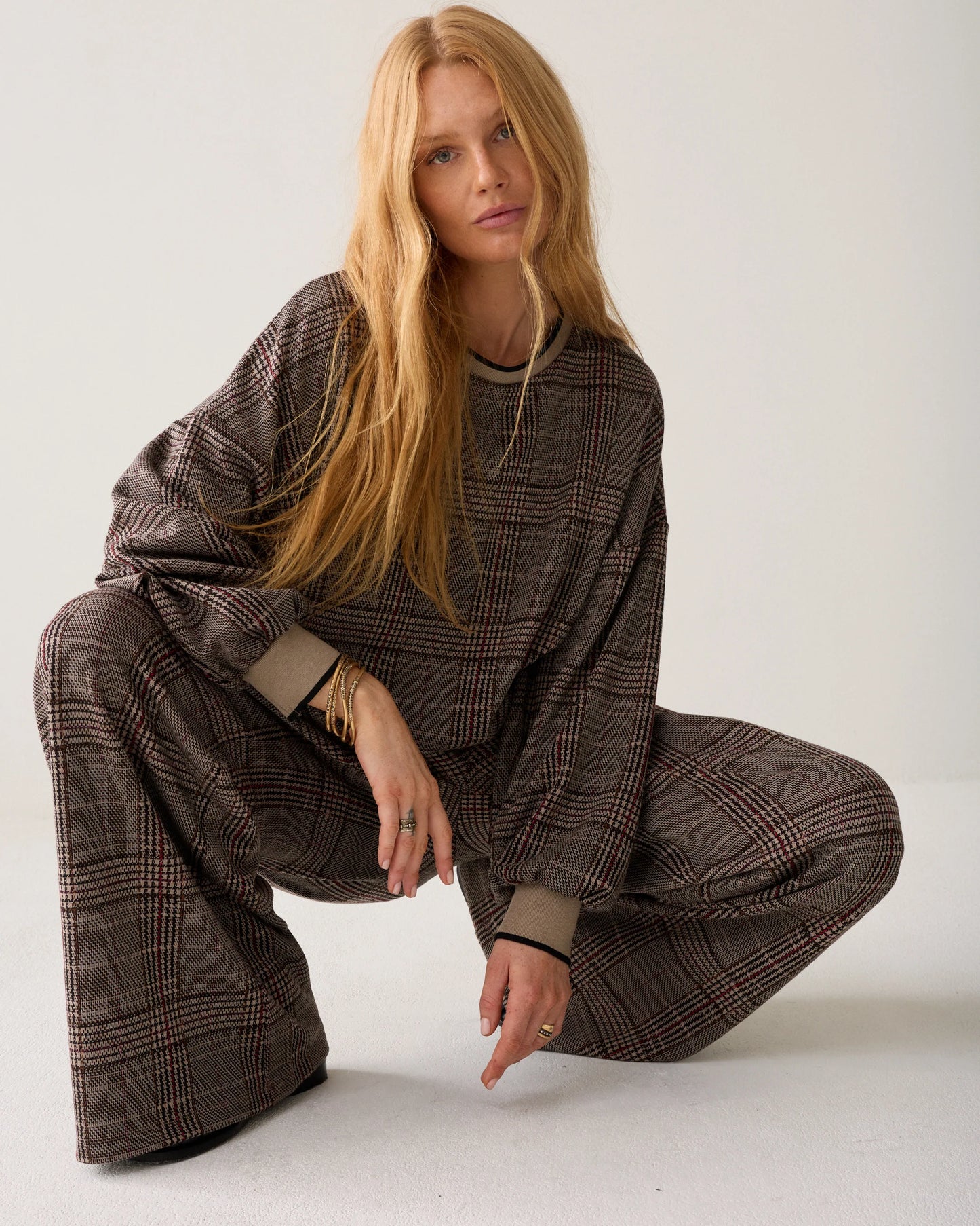 Summum - Sweatshirt in plaid jacquard - Multi