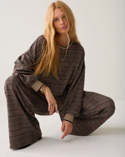 Summum - Sweatshirt in plaid jacquard - Multi