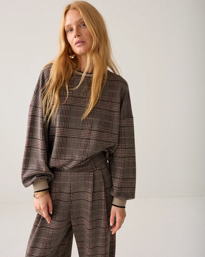 Summum - Sweatshirt in plaid jacquard - Multi