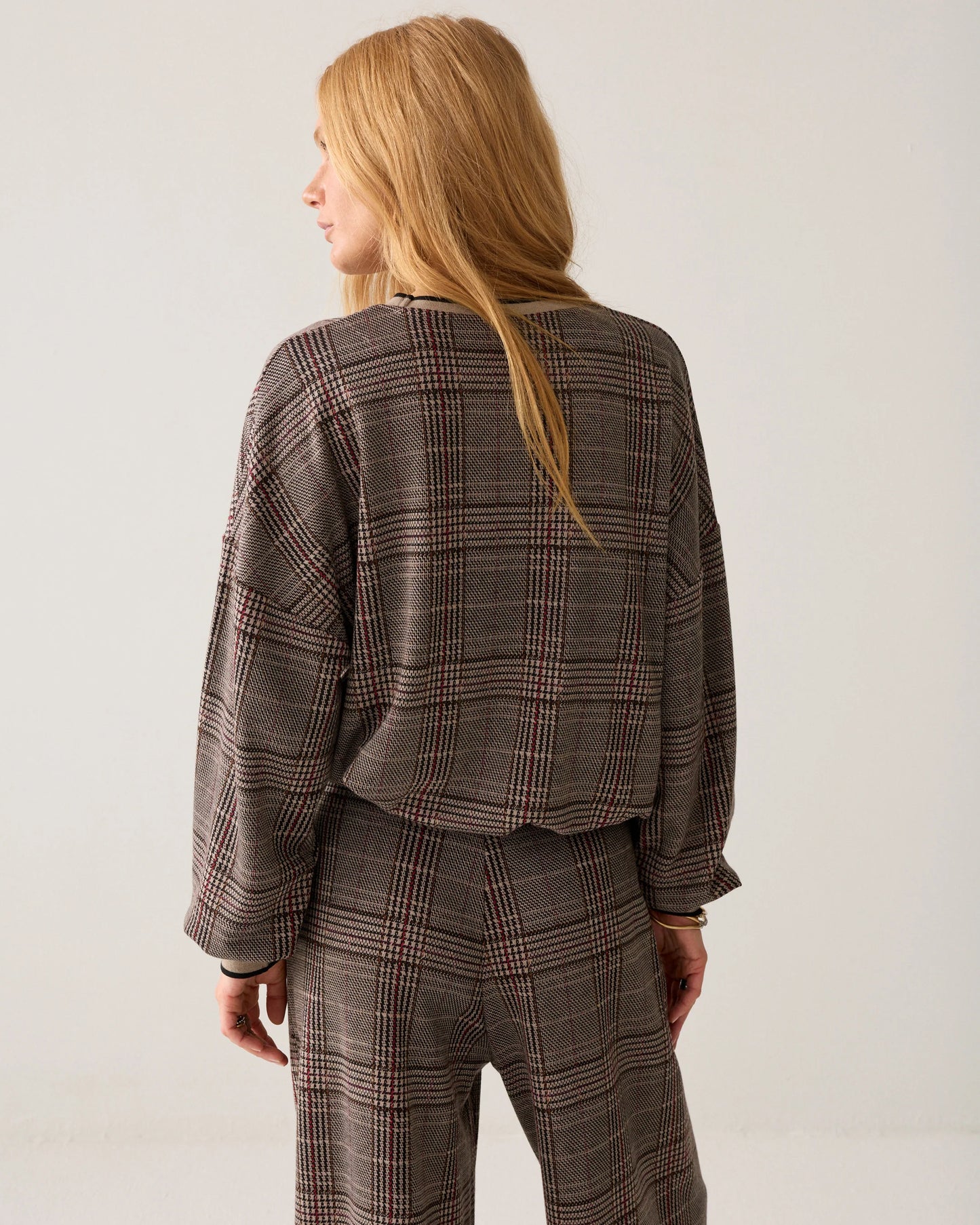 Summum - Sweatshirt in plaid jacquard - Multi