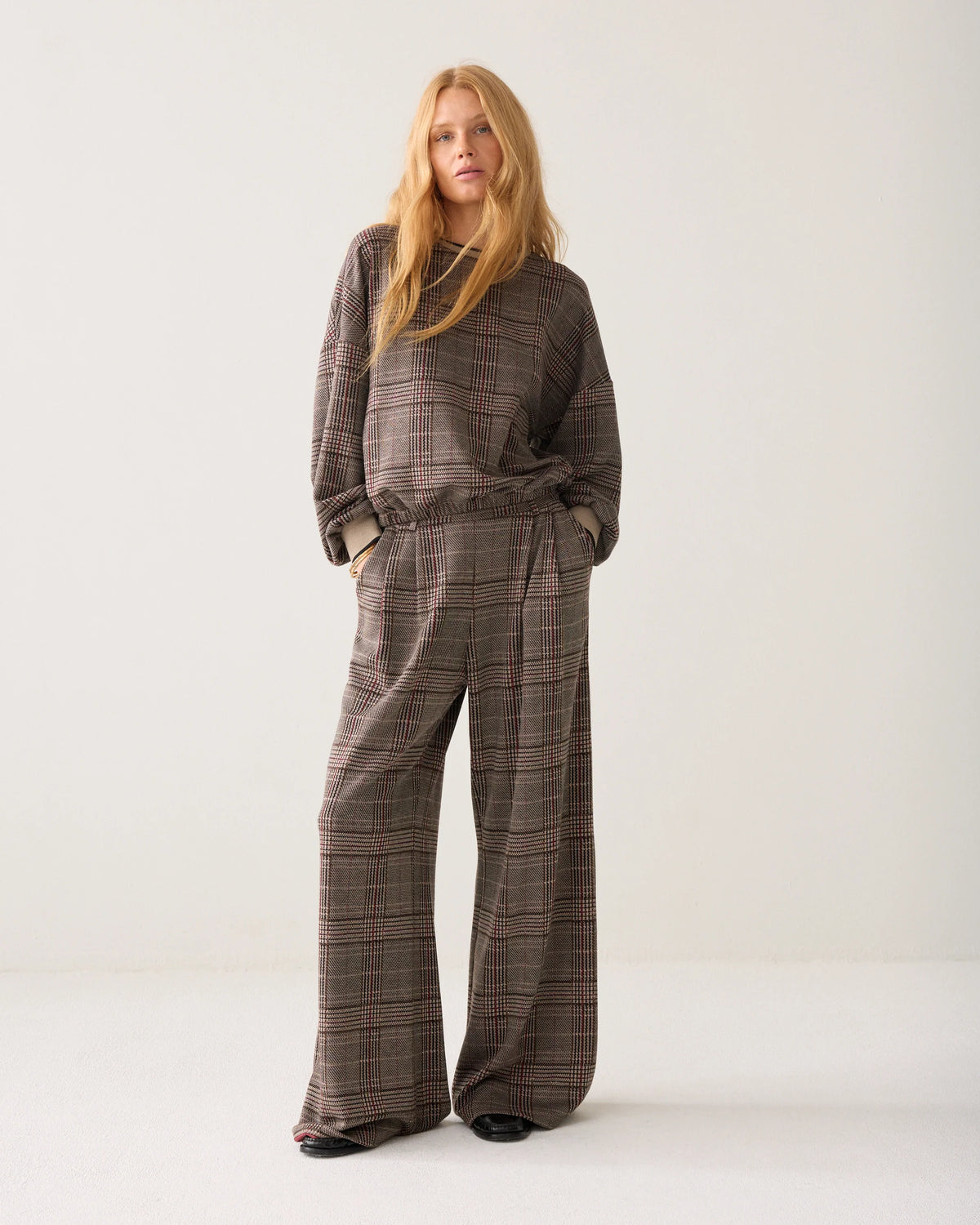 Summum - Sweatshirt in plaid jacquard - Multi