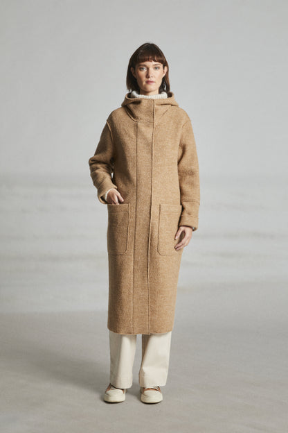 Mat de Misaine - Fortune Hooded Boiled Wool Coat - Camel