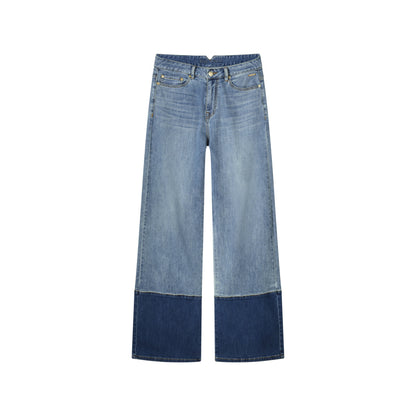 Summum - Two-Tone Wide Leg Jeans - Denim