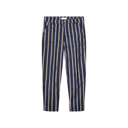 TAPERED PANT MULTI STRIPE COTTON TWILL