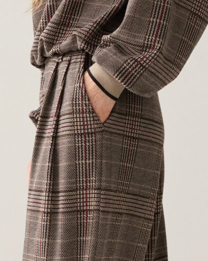 Summum - Wide-Leg Trousers - Plaid Jacquard