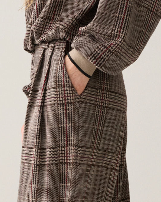 Summum - Wide-Leg Trousers - Plaid Jacquard