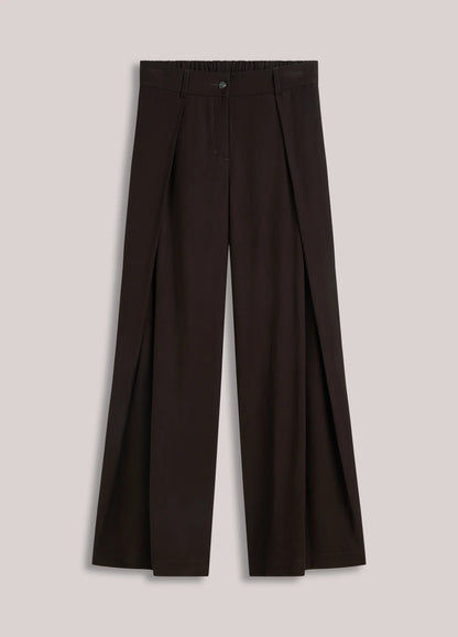 Summum - Mega-wide Twill Pants - Dark Chocolate
