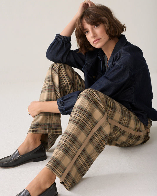 Summum - Wide Check Trousers - Plaid