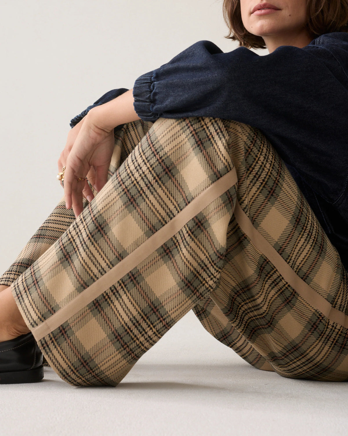 Summum - Wide Check Trousers - Plaid