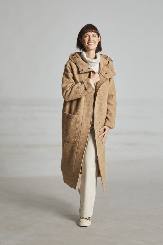 Mat de Misaine - Fortune Hooded Boiled Wool Coat - Camel