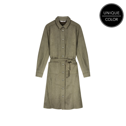 Dress suedine bonded