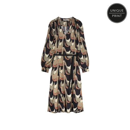 Abstract Peacock Dress