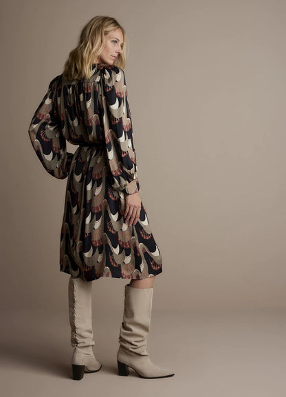 Abstract Peacock Dress