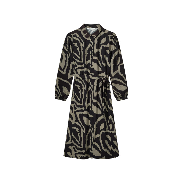 Dress abstract leaves