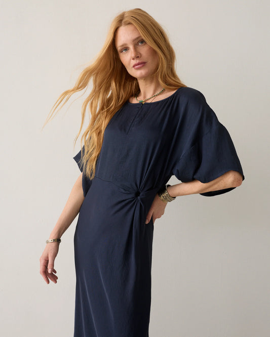 Summum - Dress with ring snap fastener - Midnight Blue