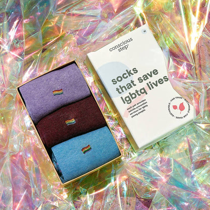 Conscious Step - Boxed Set Socks that Save LGBTQ Lives