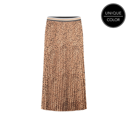 Plisse skirt print cheetah