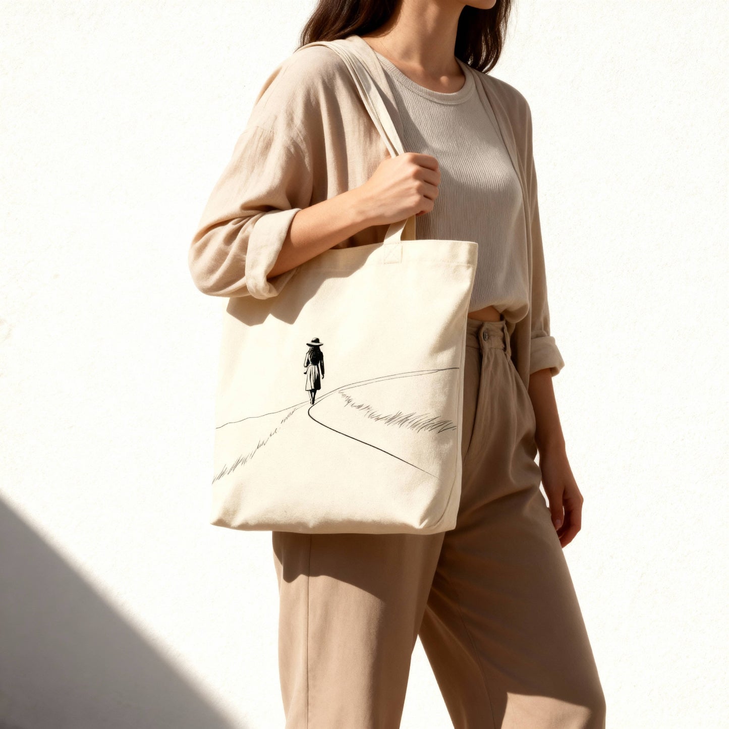 Boheme Fragrance - The Wayfarer Eco Canvas Tote - Cream