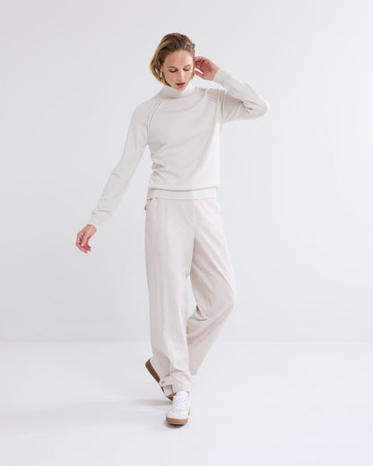 TURTLENECK SWEATER SOFT VISCOSE POLYAMIDE LUREX KNIT