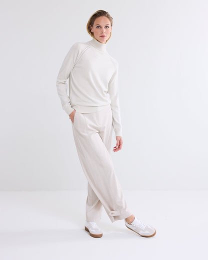 TURTLENECK SWEATER SOFT VISCOSE POLYAMIDE LUREX KNIT