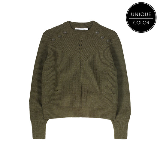 Round neck sweater acrylic knit