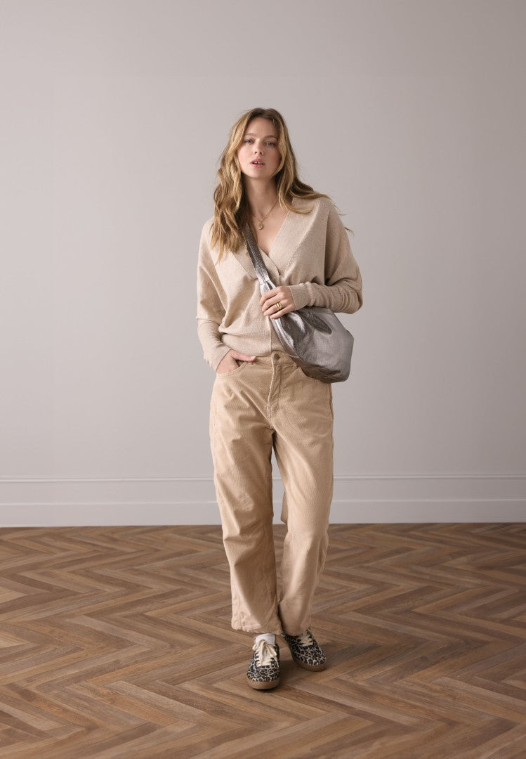 METALLIC FAUX LEATHER BAG