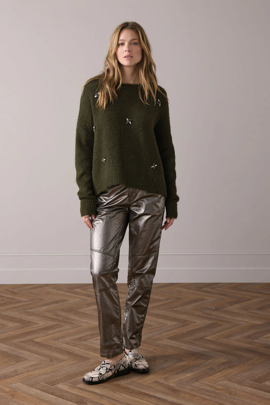 Jumper with bumble bee embellishments