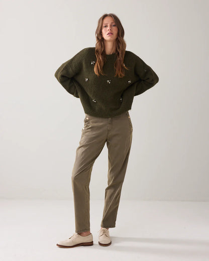 Jumper with bumble bee embellishments