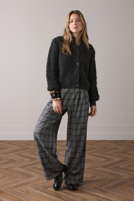 CARDIGAN LOOP STITCH KNIT