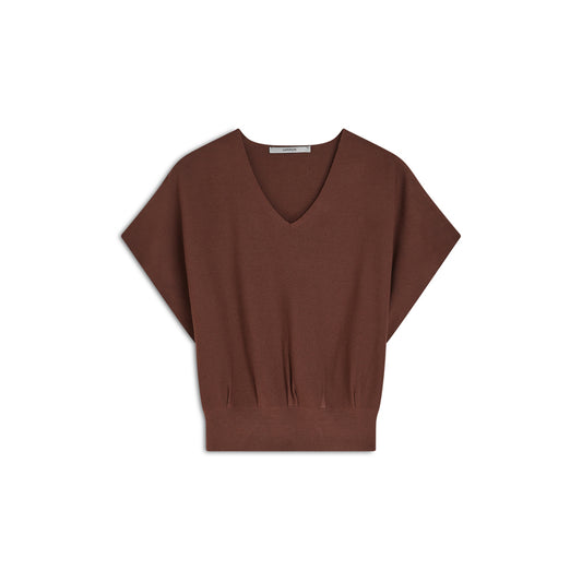 V-NECK SWEATER VISCOSE BLEND KNIT