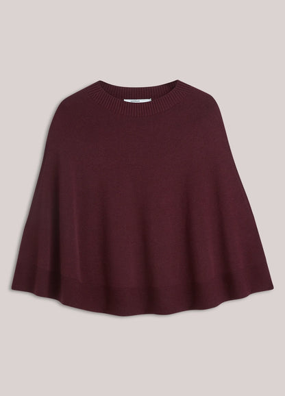 Summum - Sleeveless cape jumper - Dark Burgundy