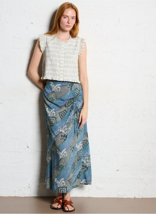 Maison Hotel - Nara Skirt - Indigo Bloom