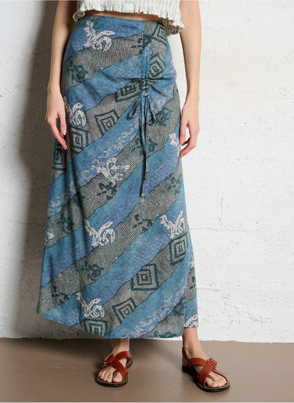 Maison Hotel - Nara Skirt - Indigo Bloom