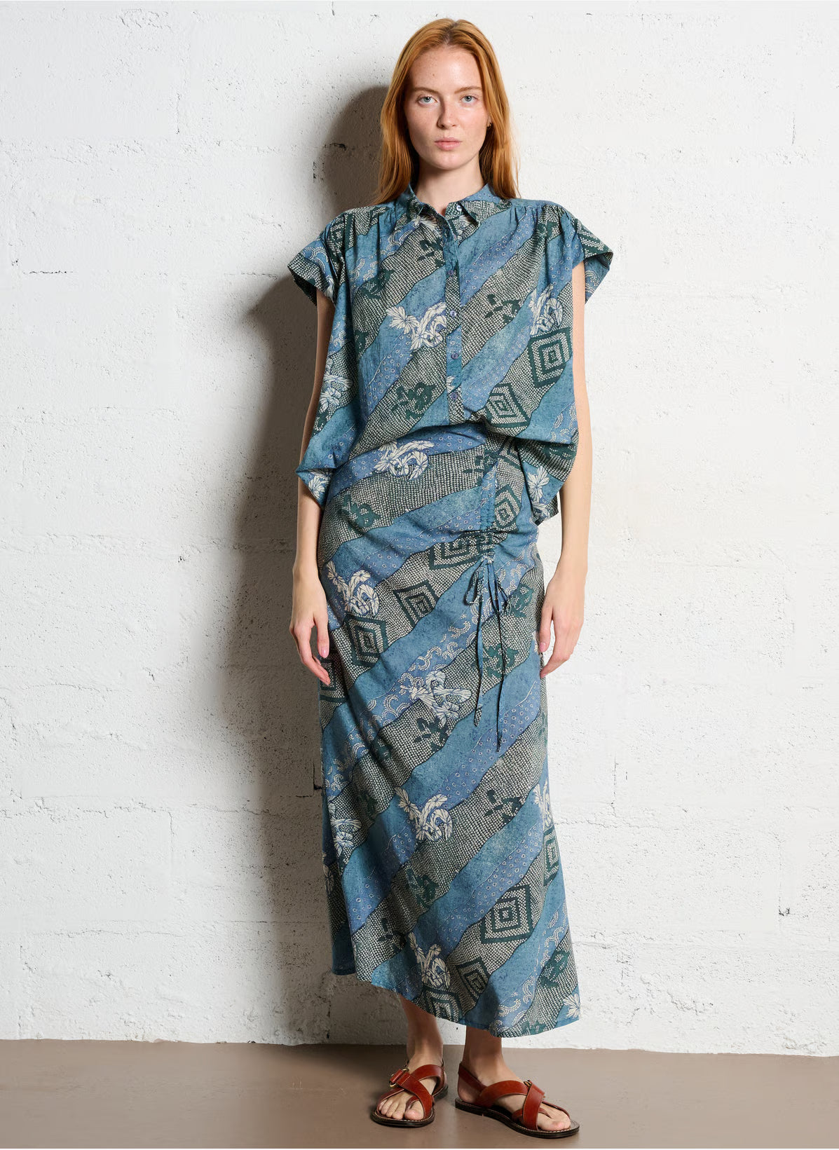 Maison Hotel - Nara Skirt - Indigo Bloom