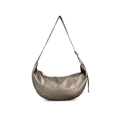 METALLIC FAUX LEATHER BAG