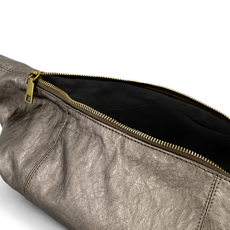 METALLIC FAUX LEATHER BAG