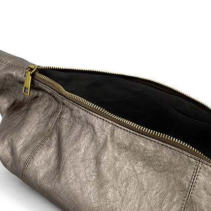 METALLIC FAUX LEATHER BAG