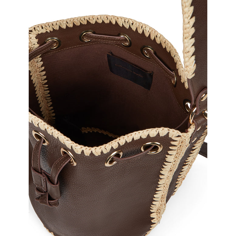 Summum - Bag Leather Crochet - Coffee