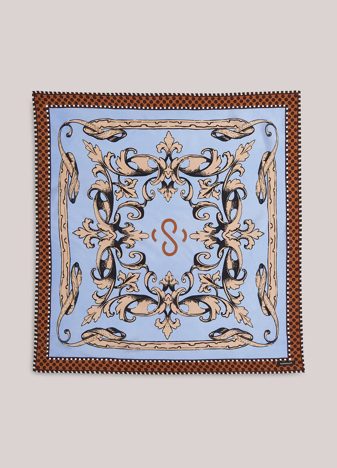 Summum - Scarf in satin viscose - Soft Blue