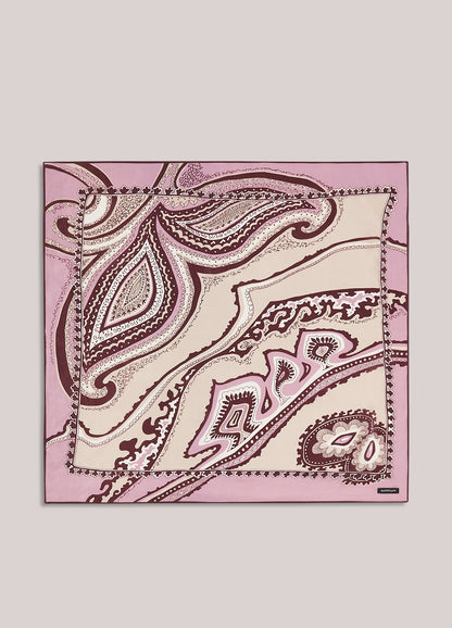 Summum - Satin scarf with paisley print