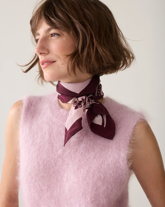 Summum - Satin scarf with paisley print