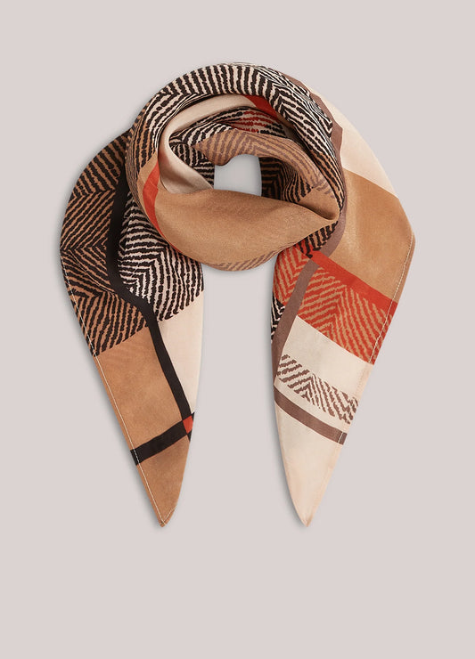 Summum - Satin Scarf - Checked Pattern