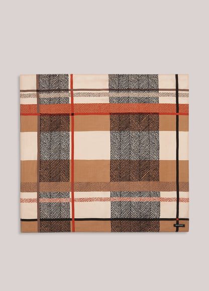 Summum - Satin Scarf - Checked Pattern