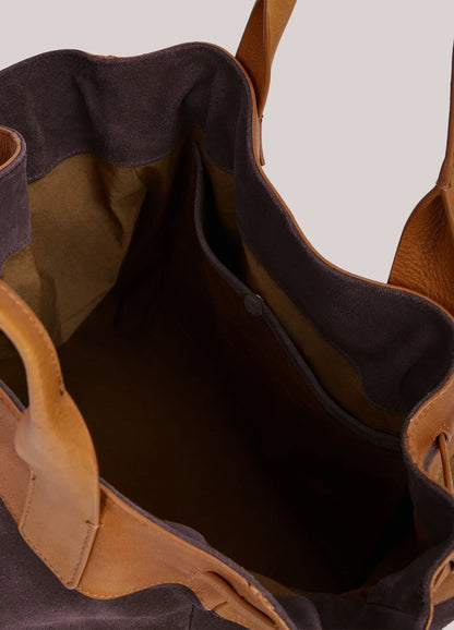 Summum - Suede handbag - Dark Chocolate
