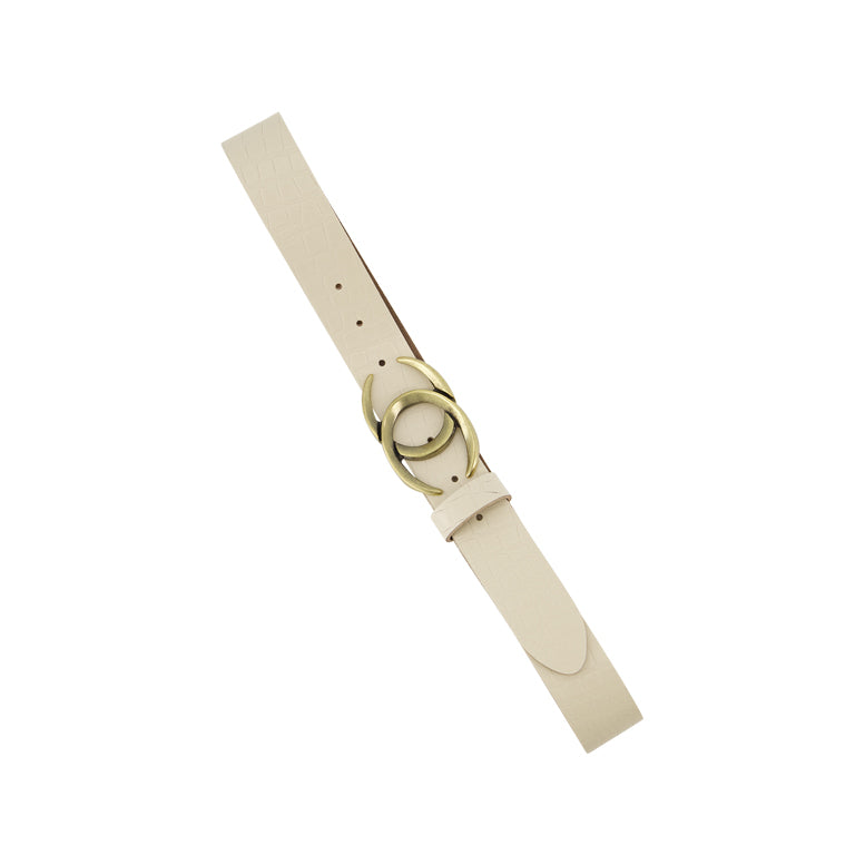 Croco belt - double open oval