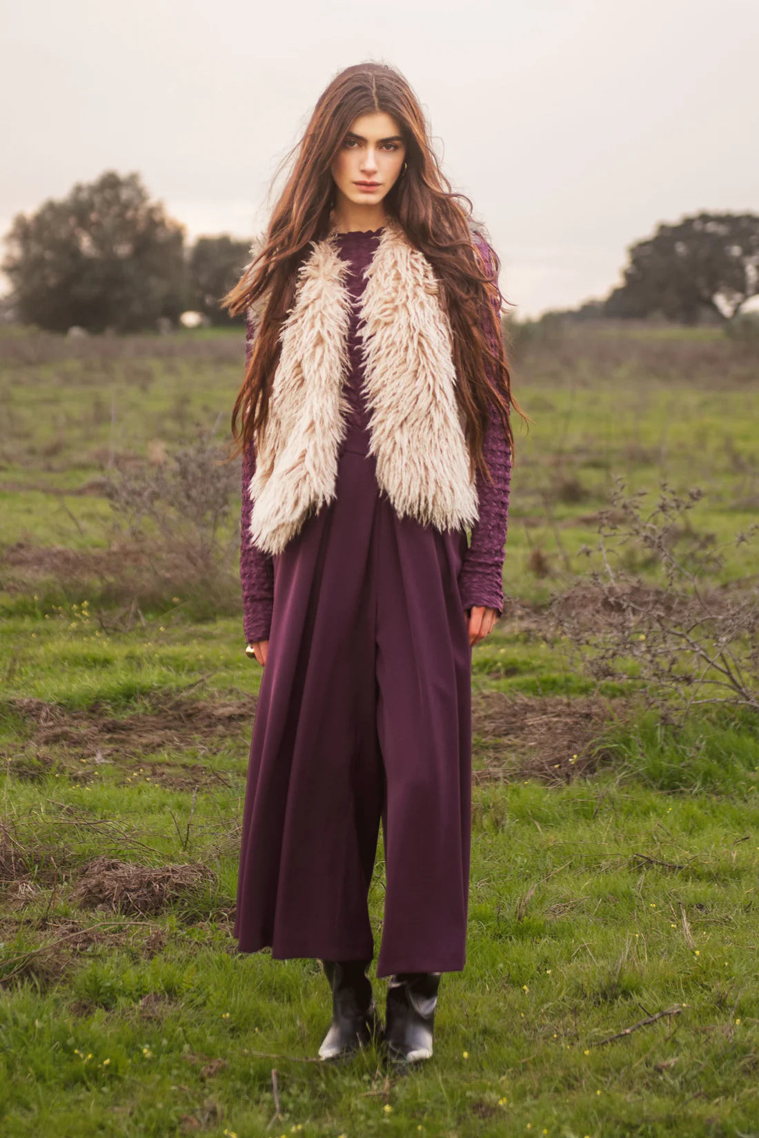 Afghan faux fur gilet