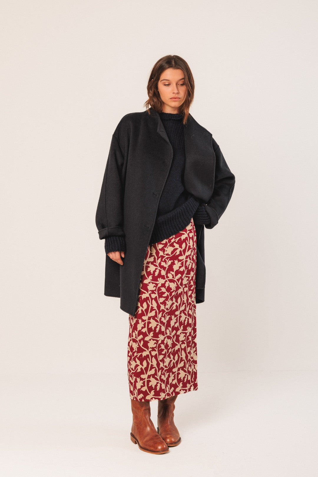 ASYMMETRIC WOOL COAT