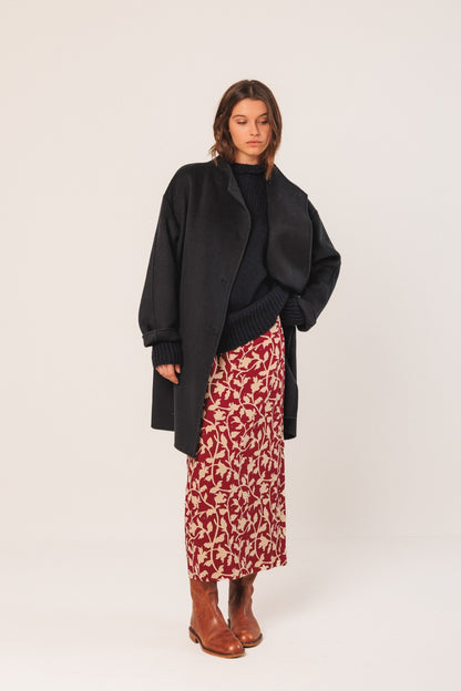 ASYMMETRIC WOOL COAT