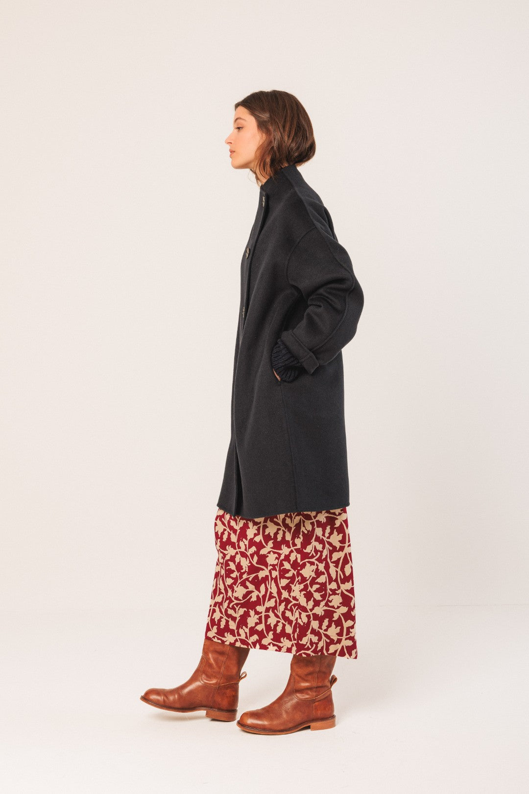 ASYMMETRIC WOOL COAT